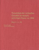 Verzeichnis Der Verkauften Gemälde Im Deutschsprachigen Raum Vor 1800
