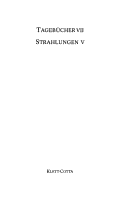Sämtliche Werke, 18 Bde. U. 4 Supplement-Bde., Bd.20, Strahlungen
