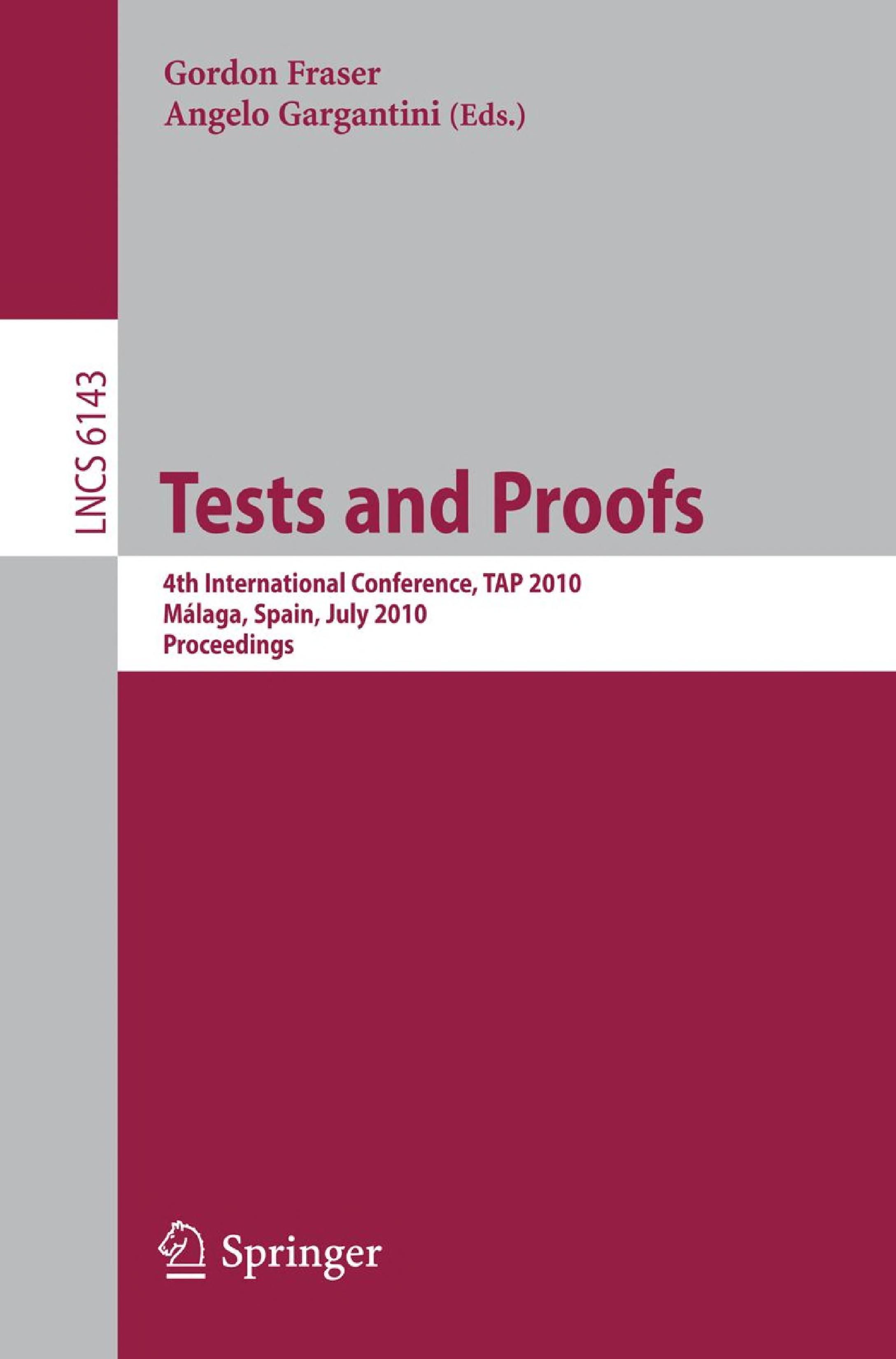 Tests and proofs