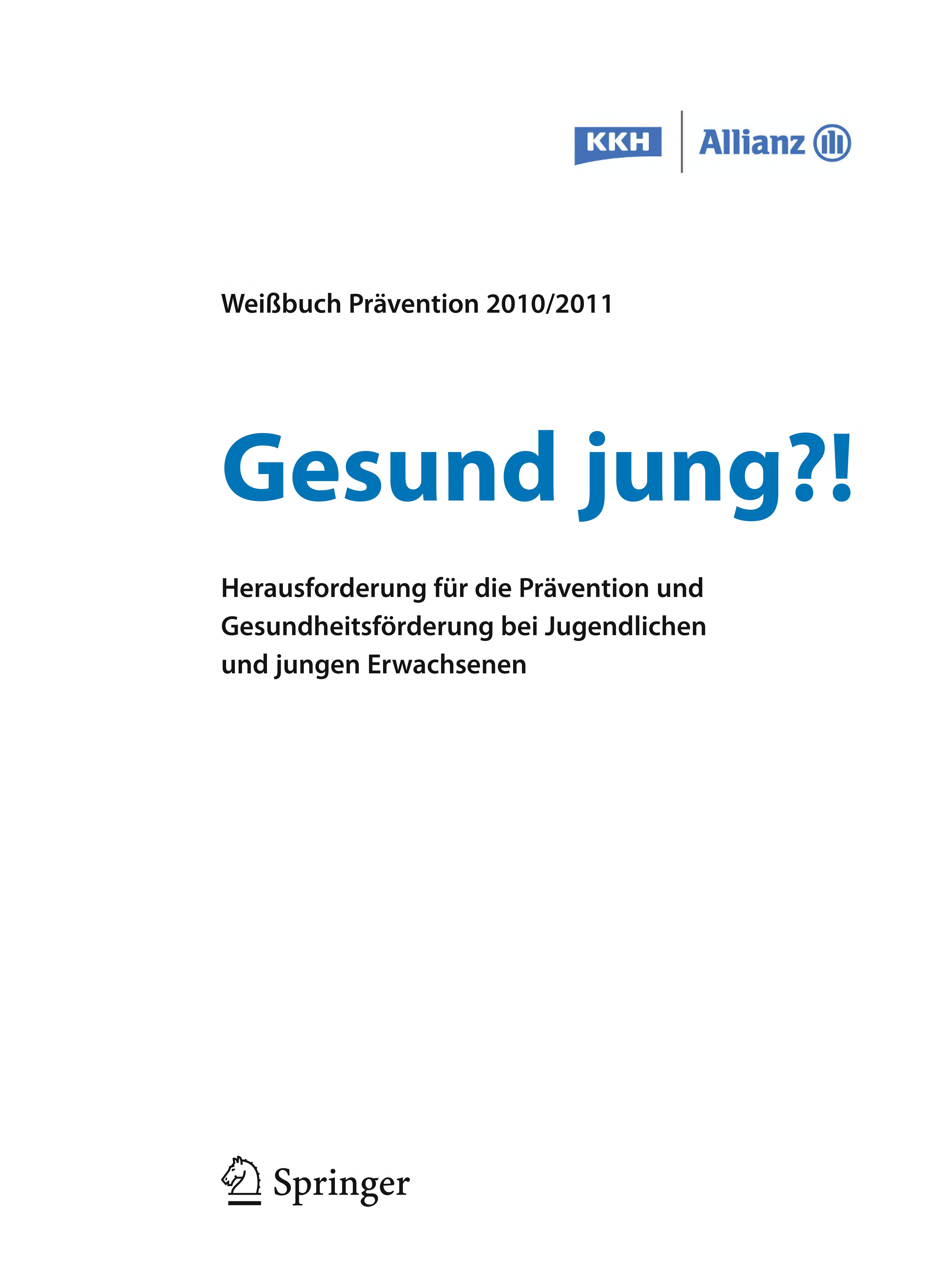 Gesund jung . Weissbuch Pra vention