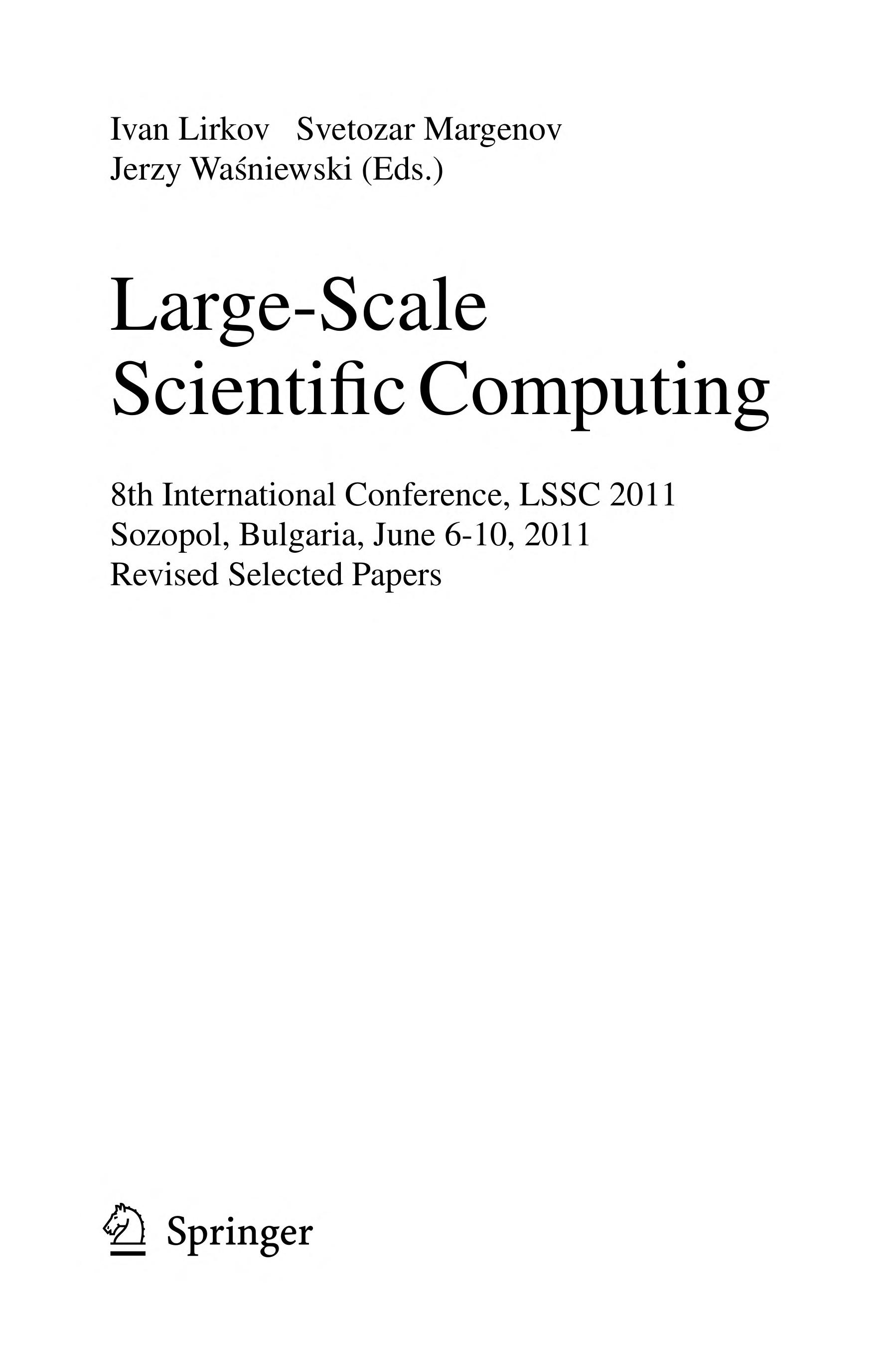 Large-Scale Scientific Computing