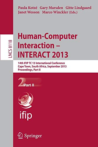 Human Computer Interaction INTERACT 2013