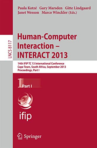 Human Computer Interaction INTERACT 2013