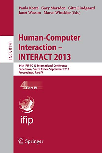 Human Computer Interaction INTERACT 2013
