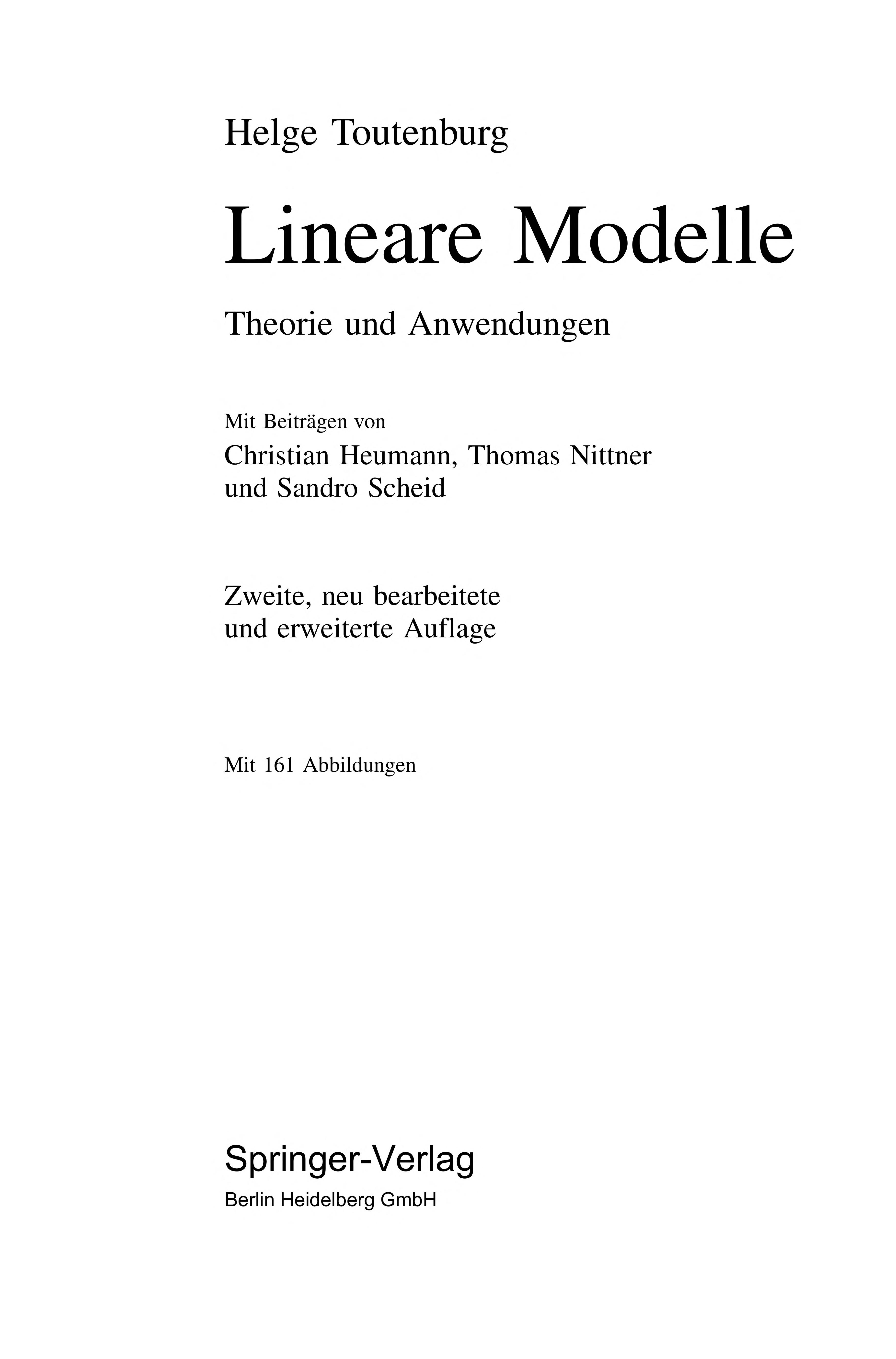 Lineare Modelle