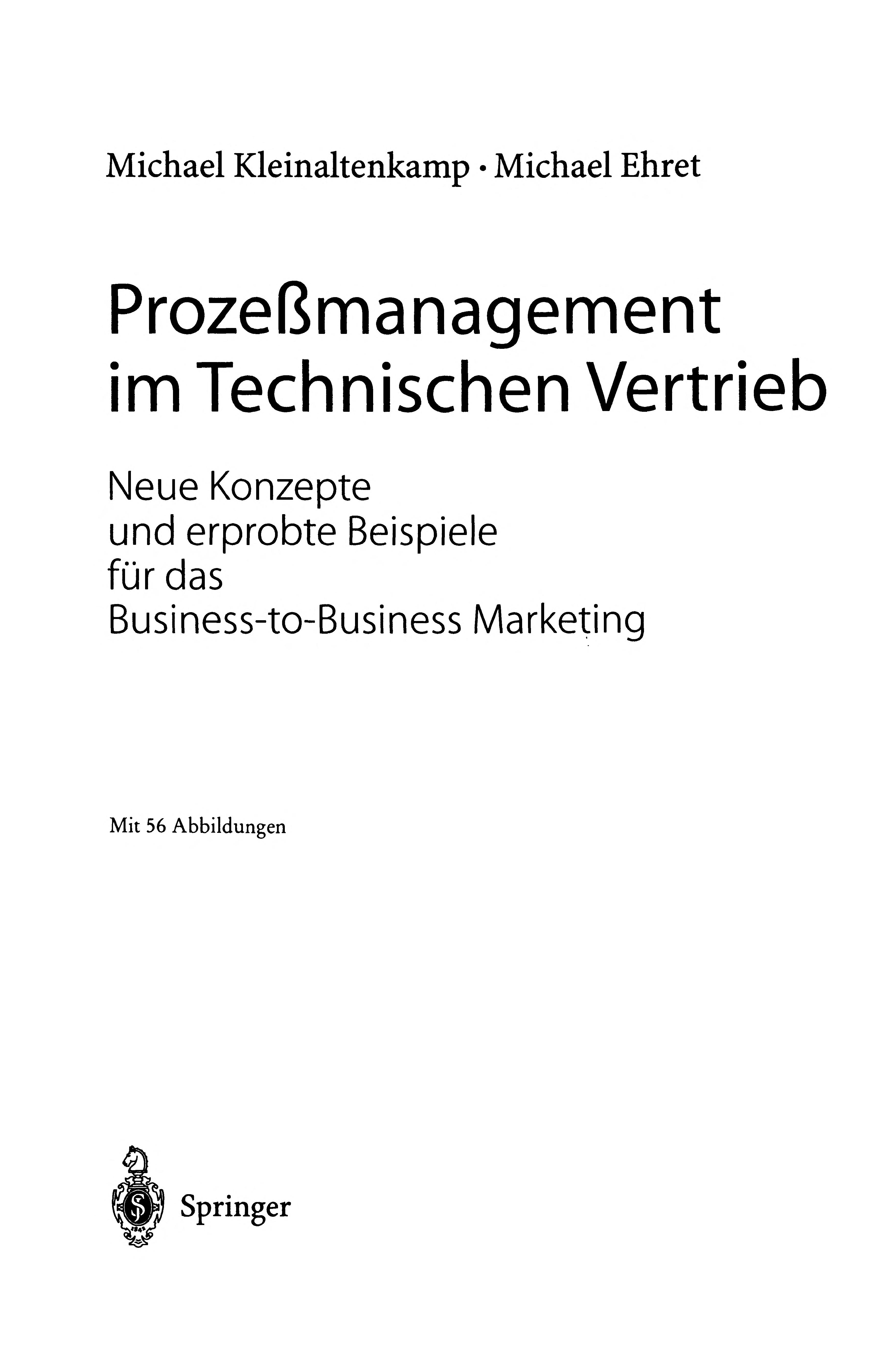 Prozessmanagement im Technischen Vertrieb