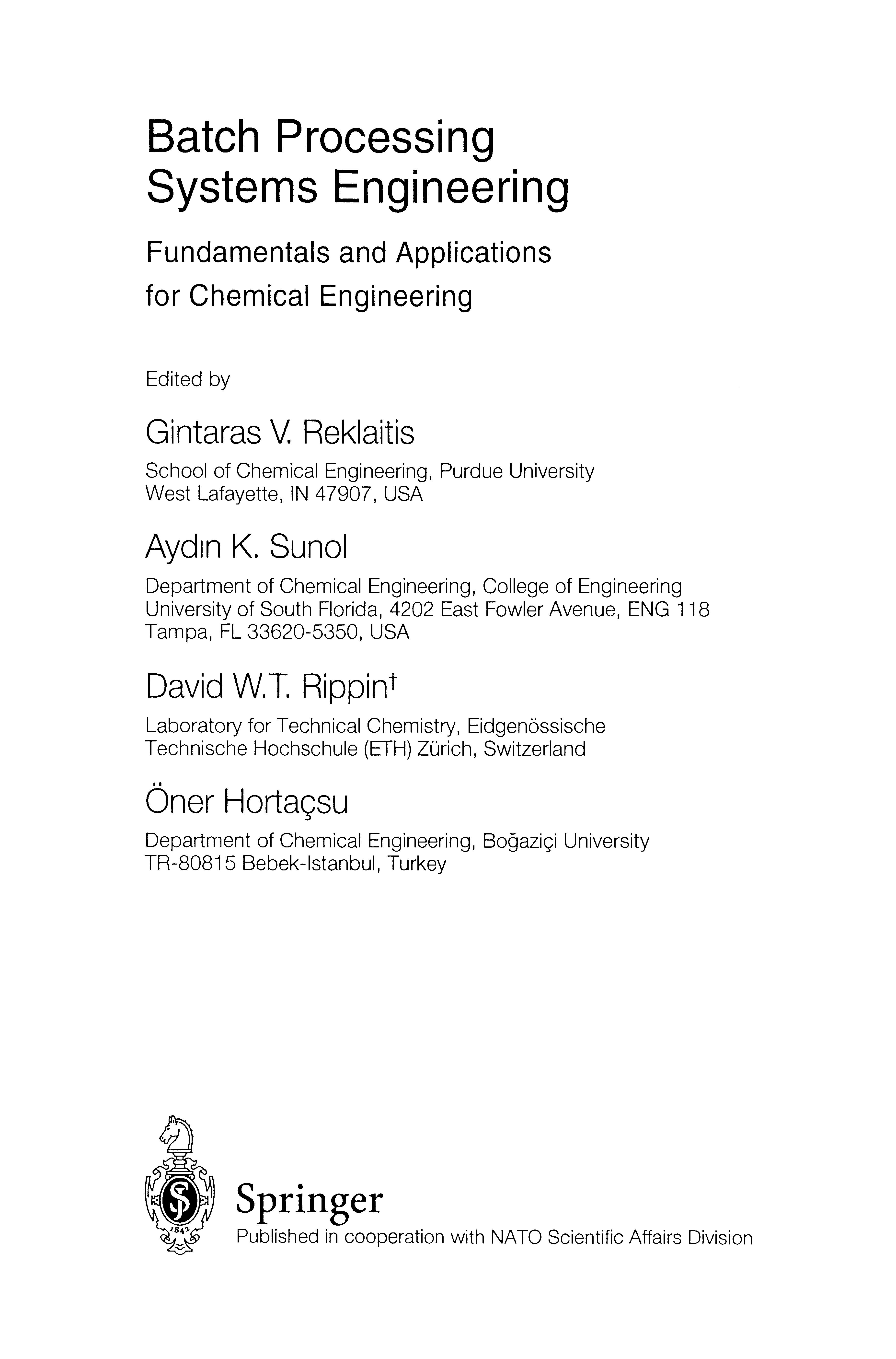 Batch Processing Systems Engineering