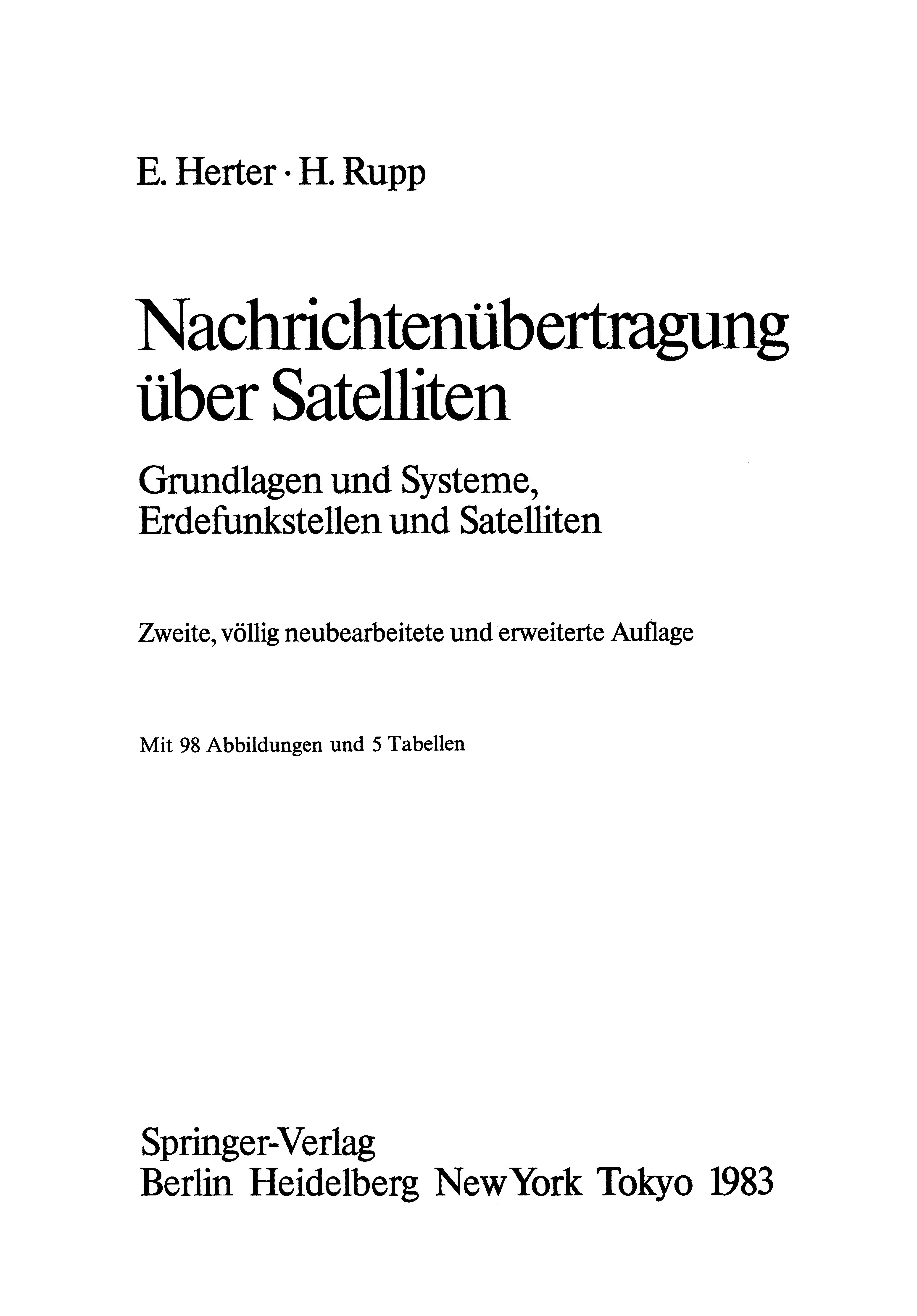 Nachrichtenubertragung uber Satelliten