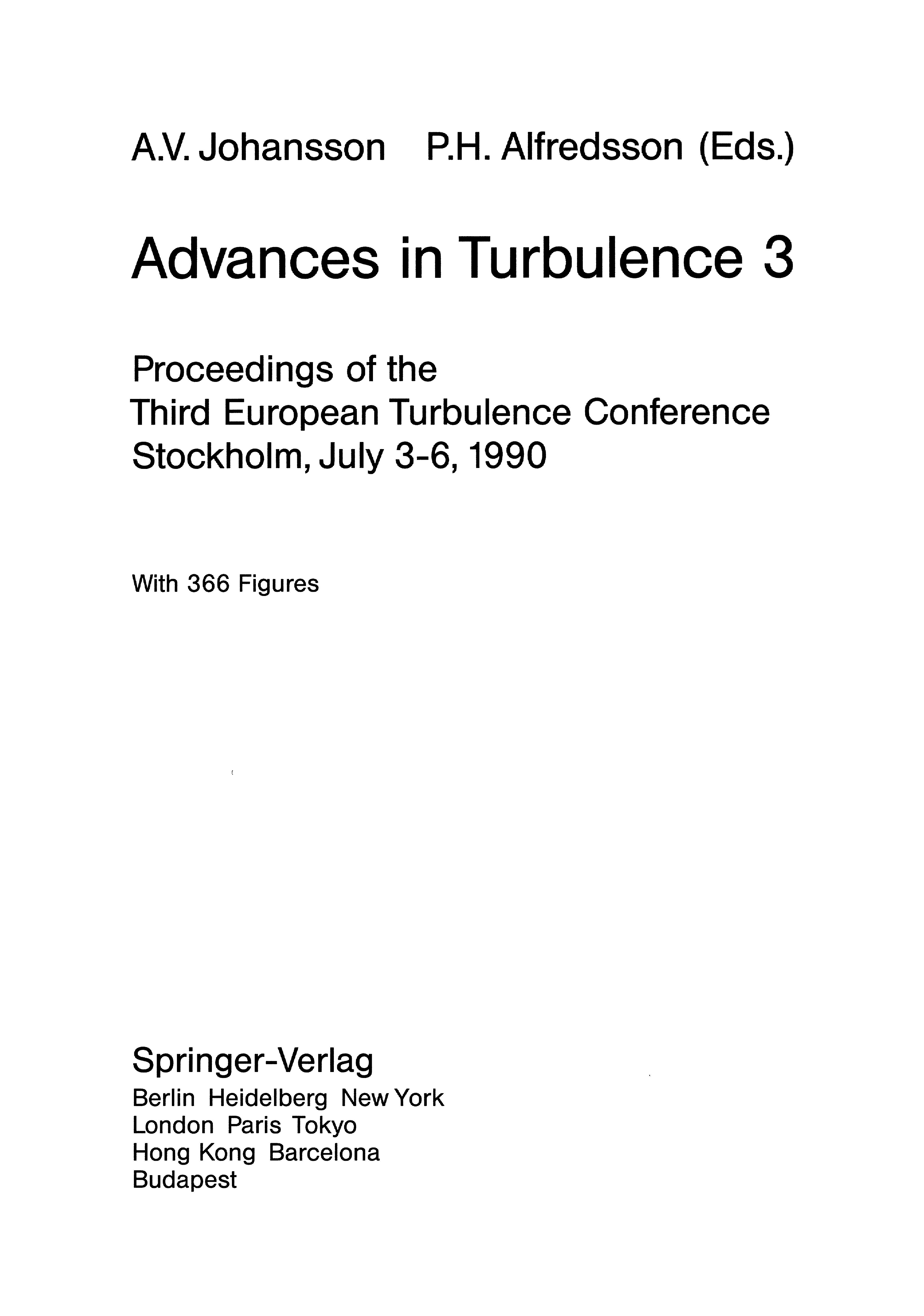 Advances in Turbulence 3