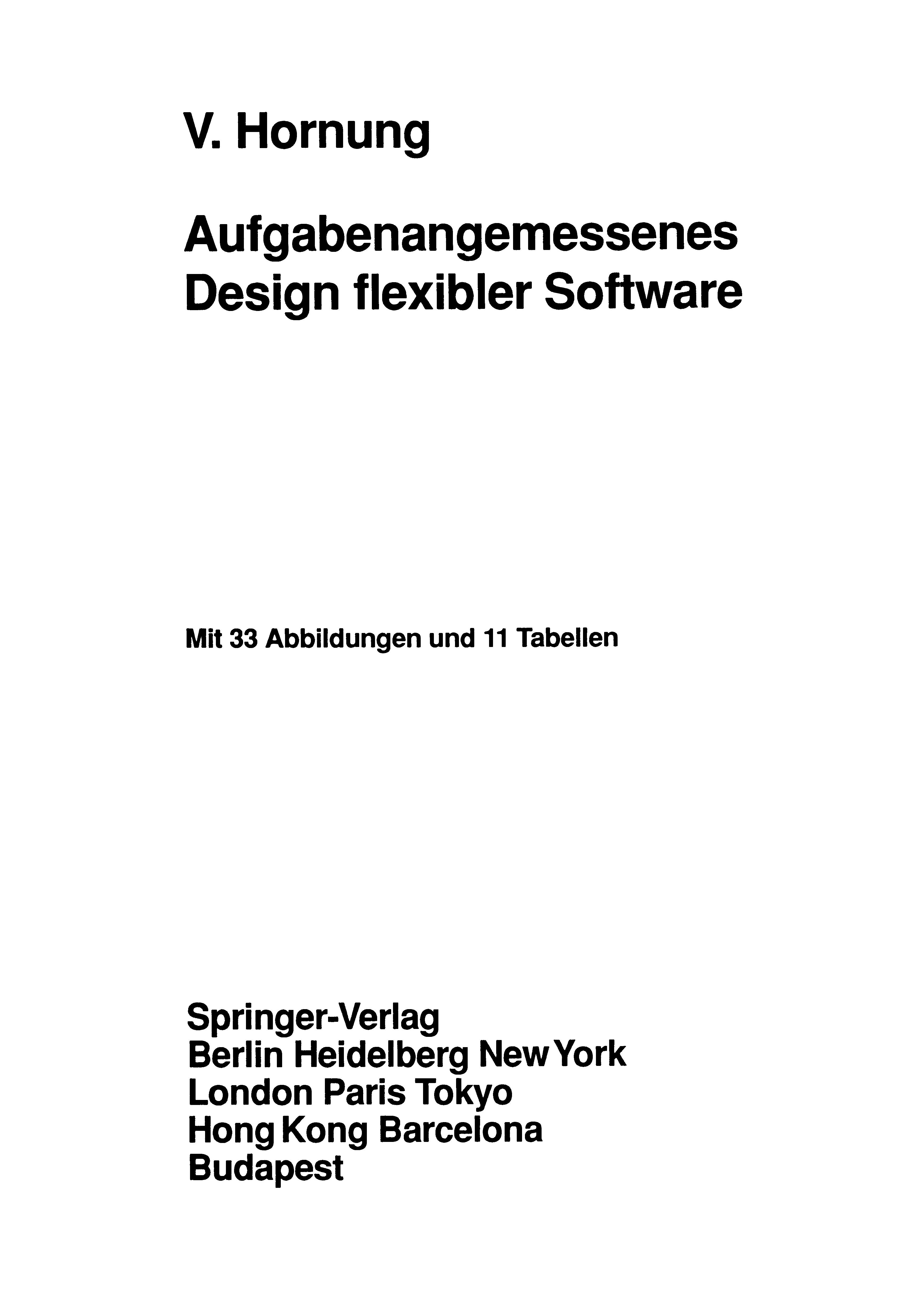 Aufgabenangemessenes Design flexibler Software