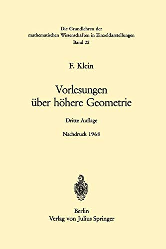 Vorlesungen ?Ber H?Here Geometrie