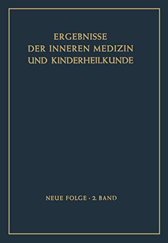 Ergebnisse Der Inneren Medizin Und Kinderheilkunde