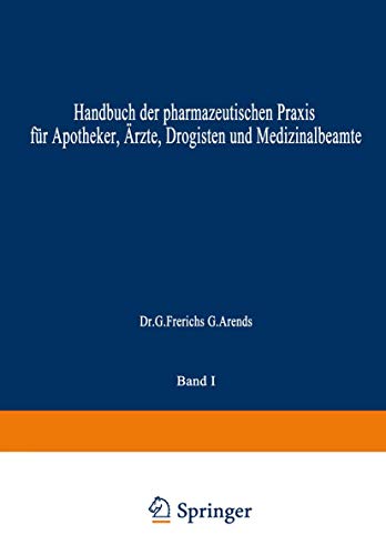 Hagers Handbuch Der Pharmazeutischen Praxis