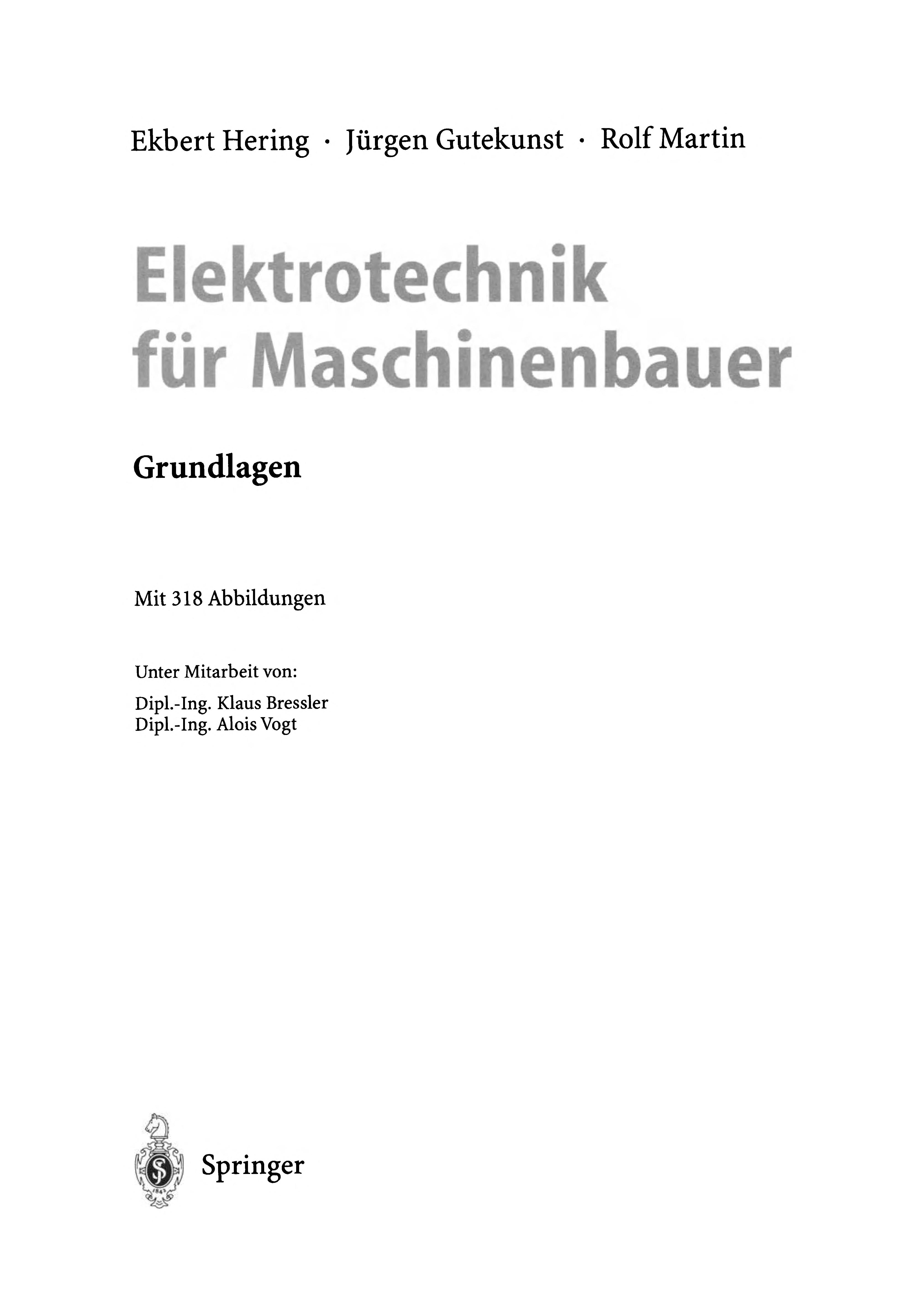 Elektrotechnik Für Maschinenbauer