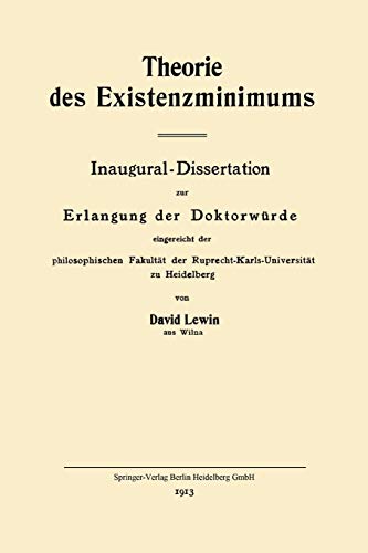 Theorie des Existenzminimums