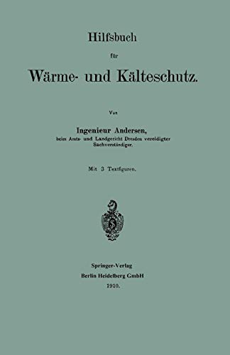 Hilfsbuch Für Wärme- Und Kälteschutz