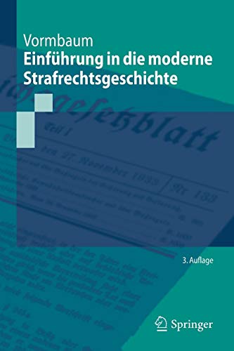 Einführung in Die Moderne Strafrechtsgeschichte