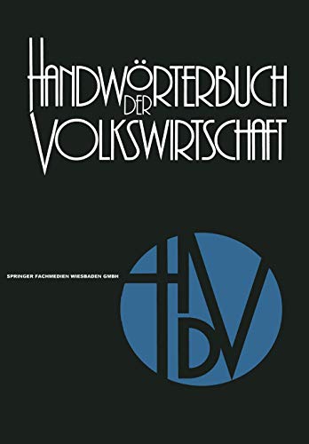 Handworterbuch der Volkswirtschaft