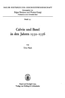 Calvin Und Basel in Den Jahren 1552-1556