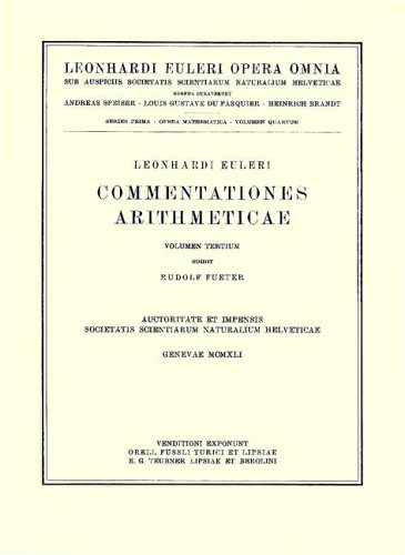 Commentationes Arithmeticae: 1st Part