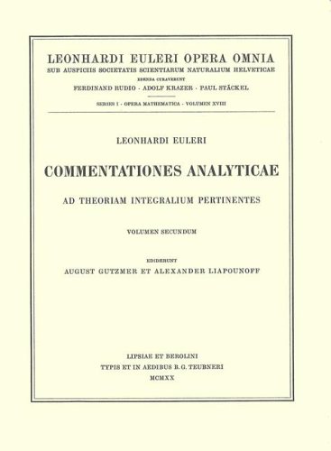 Commentationes Geometricae 4th Part (Leonhard Euler, Opera Omnia) (Vol 29) (Latin Edition)