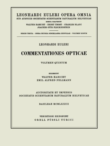 Commentationes Opticae 5th Part