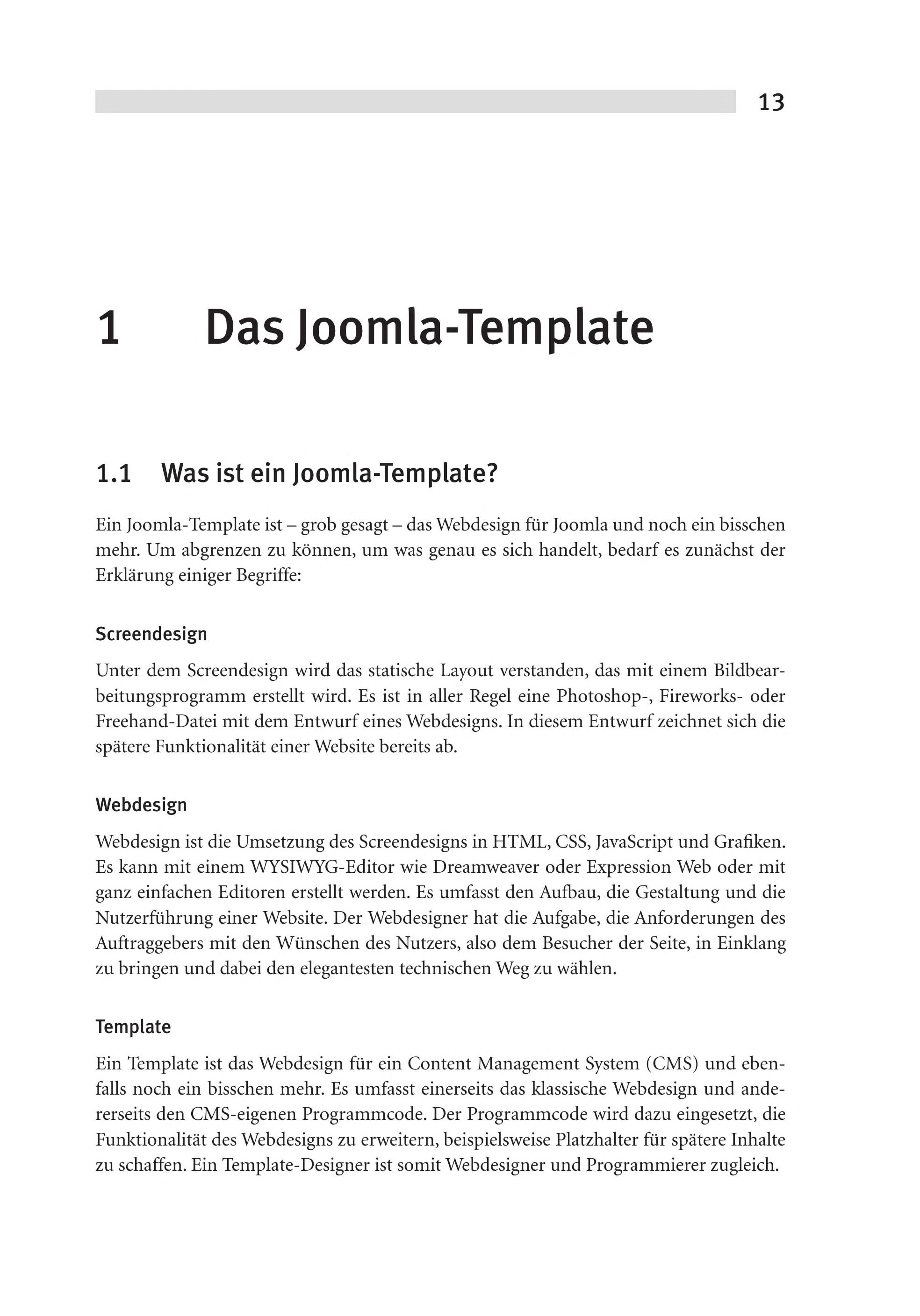 Joomla!-Templates Entwickeln