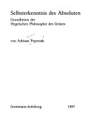 Selbsterkenntnis des Absoluten