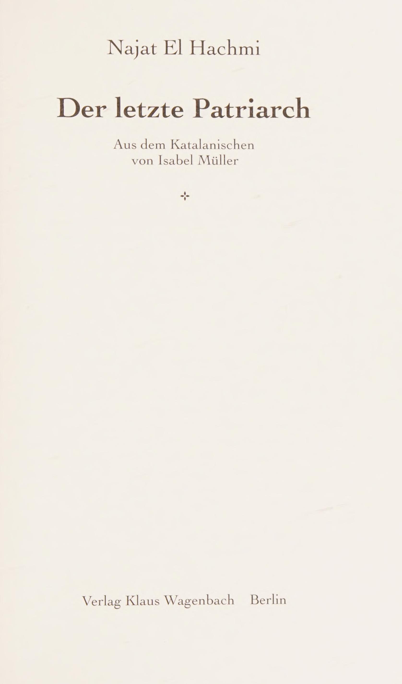 Der letzte Patriarch