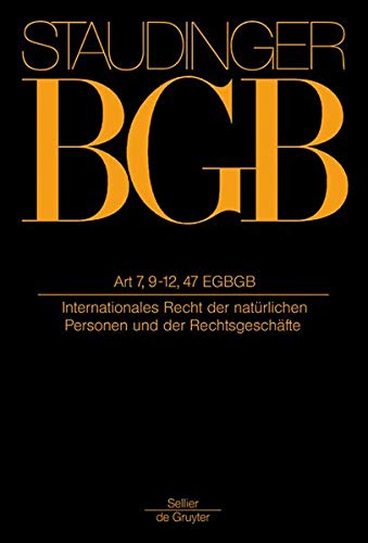 Kommentar zum Burgerlichen Gesetzbuch. BGB EG 7 12 47
