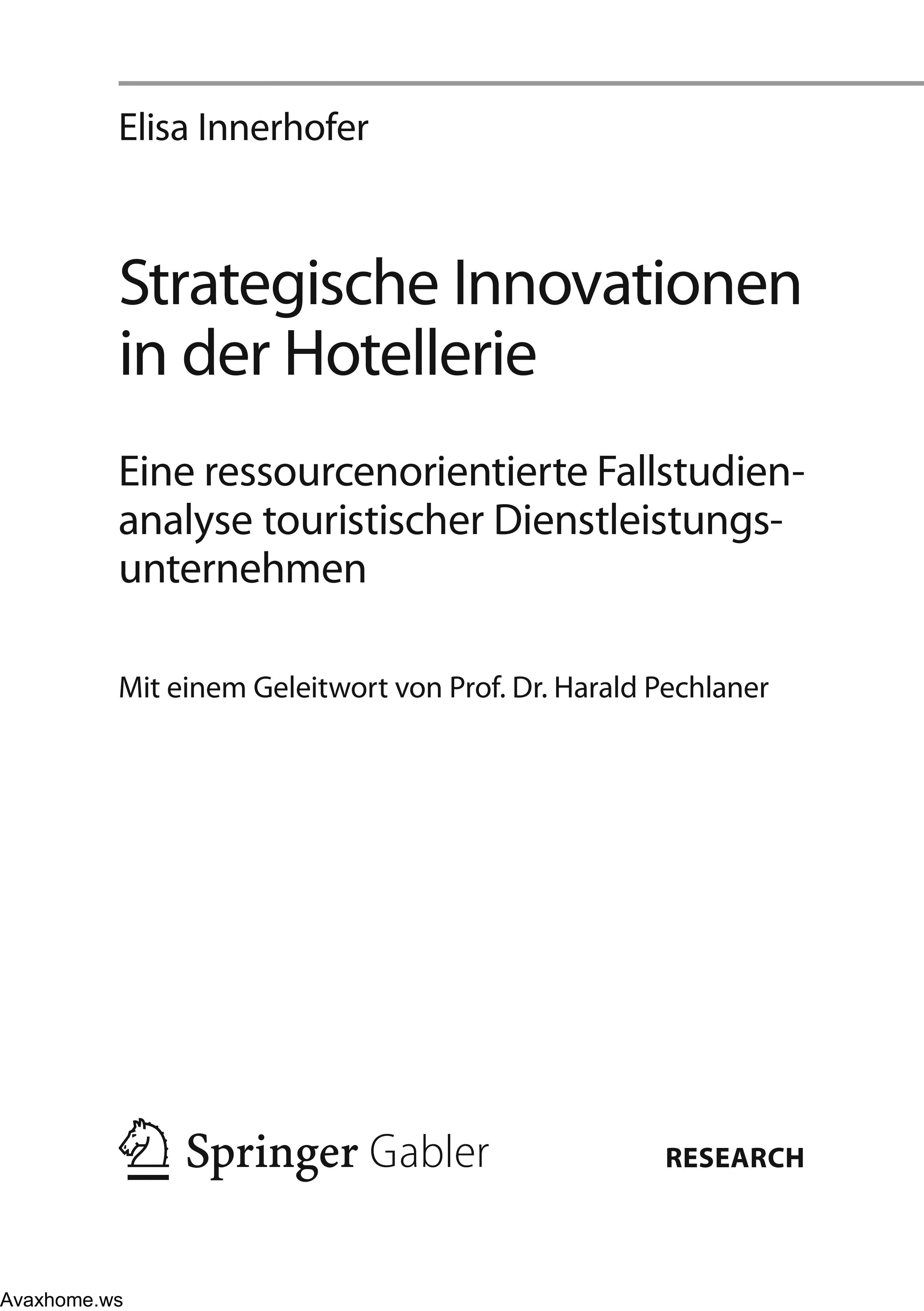 Strategische Innovationen in der Hotellerie