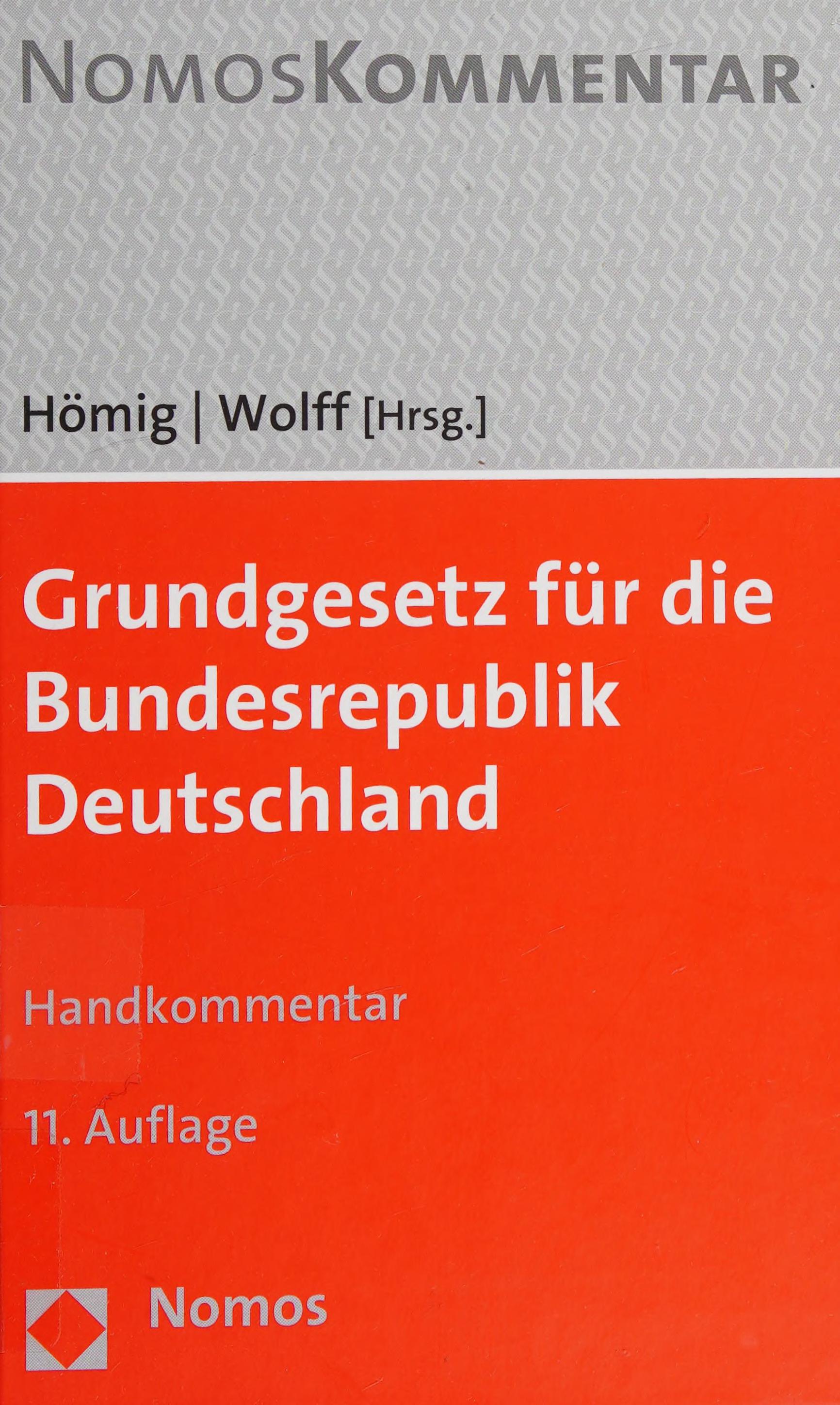 Grundgesetz Für Die Bundesrepublik Deutschland