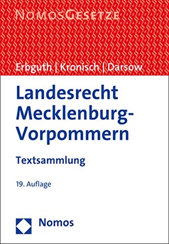 Landesrecht Mecklenburg Vorpommern Textsammlung Rechtsstand