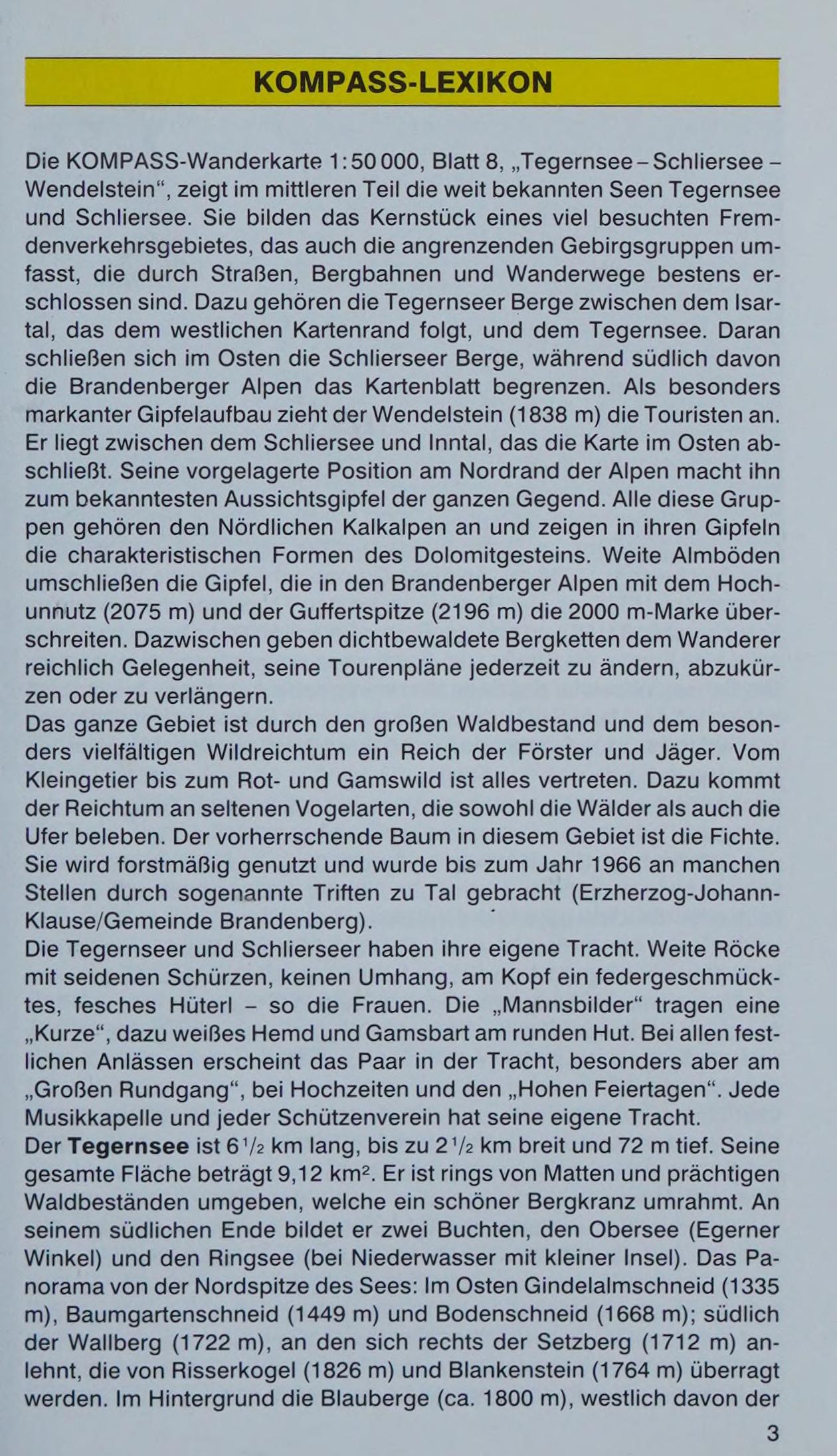 "Tegernsee/Schliersee/Wendelstein ; 1/50.000 ; N.8"