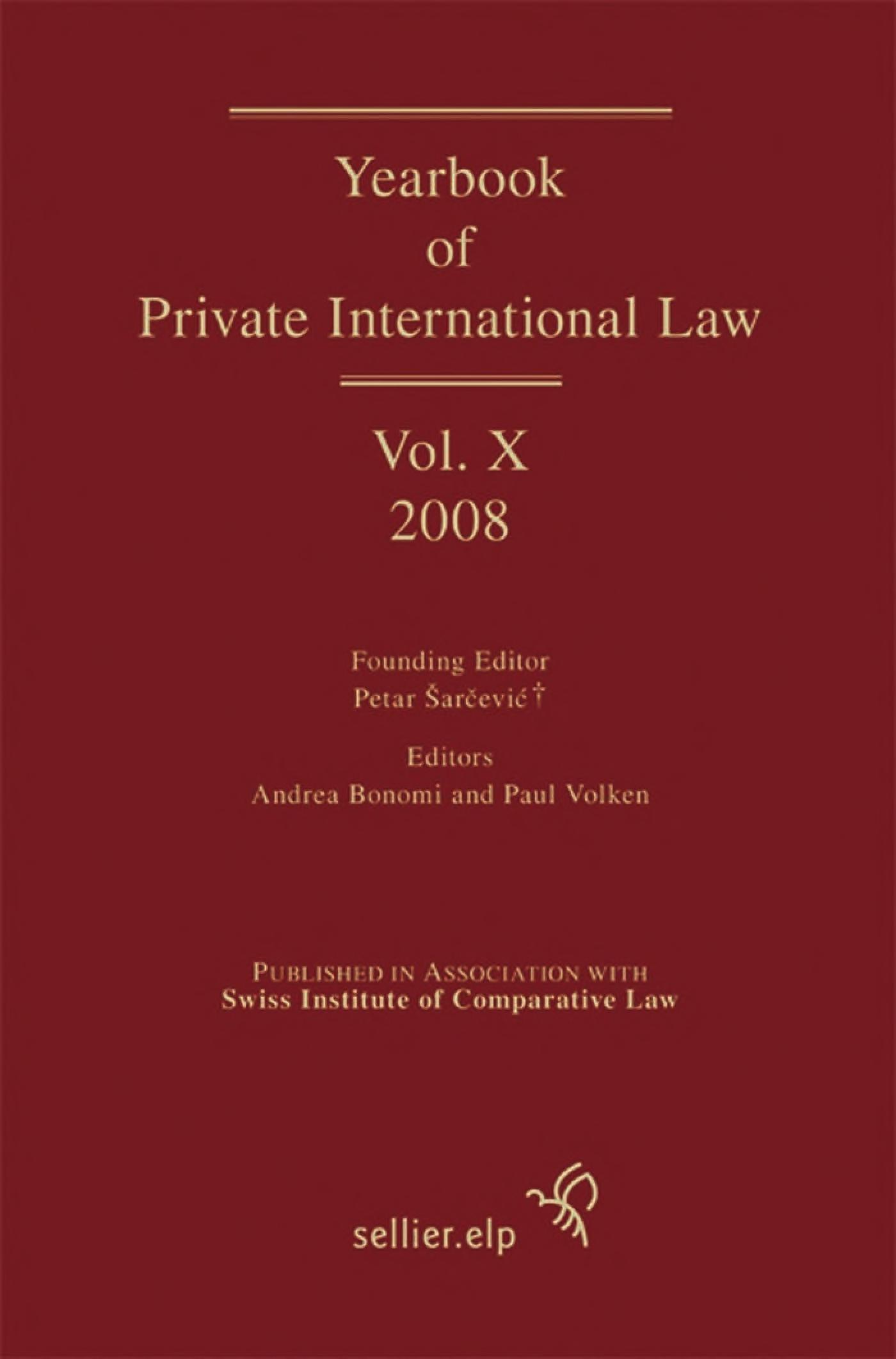 Yearbook of private international law