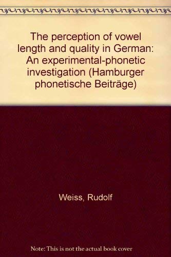The perception of vowel length and quality in German