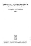 Wissenschaftsgeschichtliche Beitrage zur Erforschung indogermanischer, finnisch-ugrischer und kaukasischer Sprachen bei Pallas