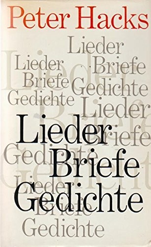 Lieder, Briefe, Gedichte