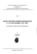 Heinrich Steinhöwels Übersetzungskommentare in de Claris Mulieribus Und Äsop