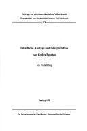 Inhaltliche Analyse und Interpretation von Codex Egerton