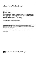 Literatur Zwischen Immanenter Bedingtheit Und Äusserem Zwang: Zwei Studien Zum Cinquecento (Romanica Monacensia) (German Edition)