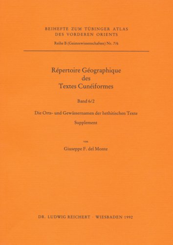 Repertoire geographique des textes cuneiformes.