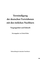 Verständigung Der Deutschen Vertriebenen Mit Den Östlichen Nachbarn