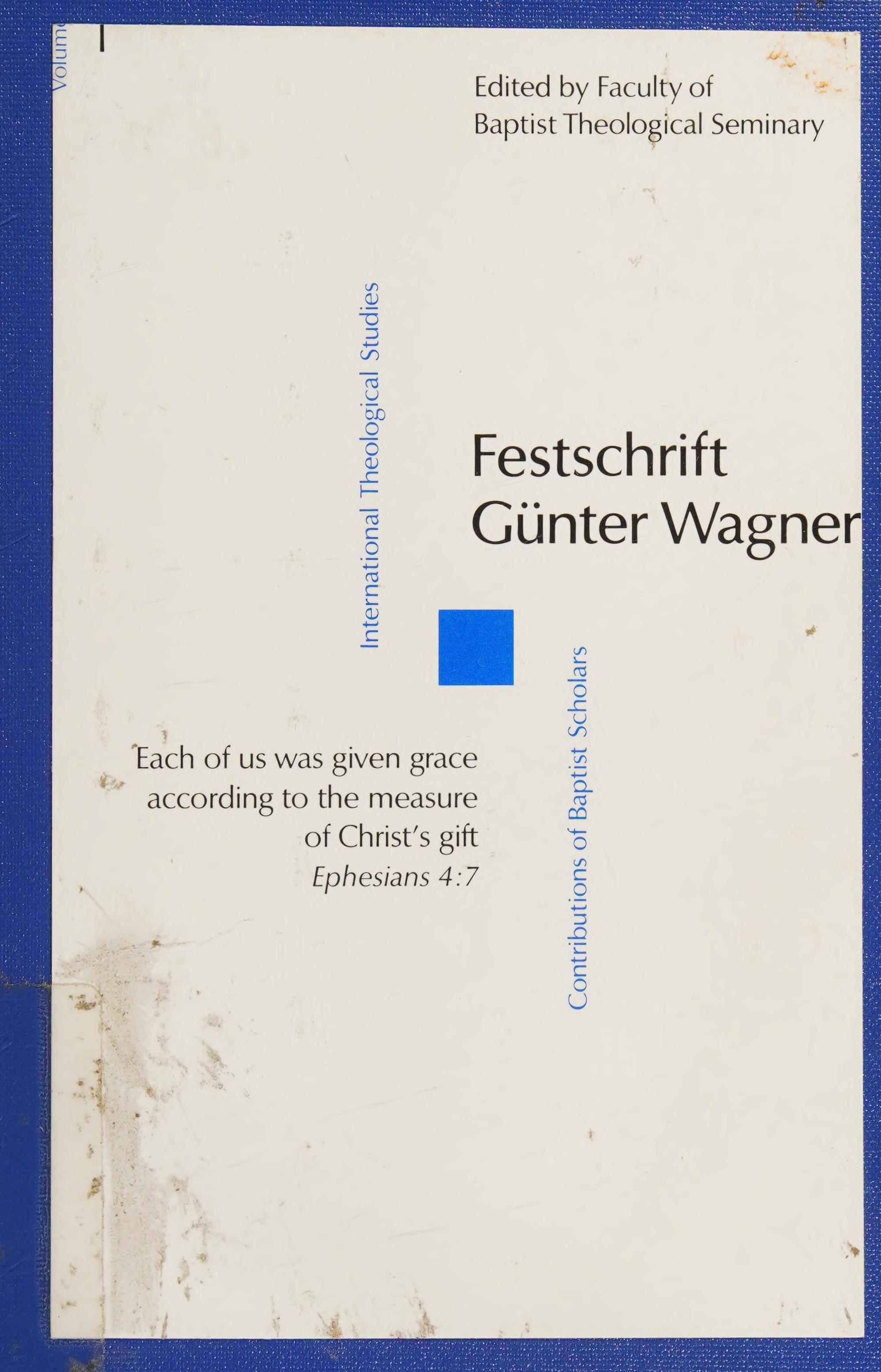 Festschrift Günter Wagner