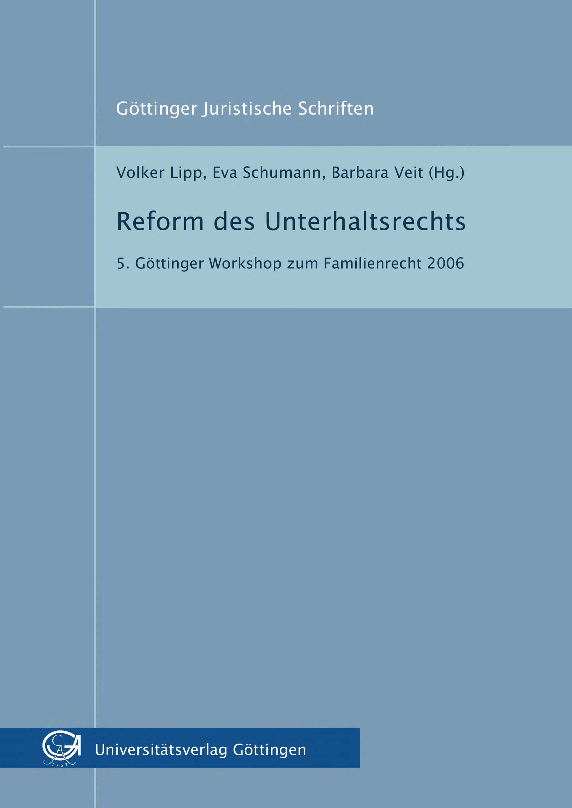 Reform des Unterhaltsrechts
