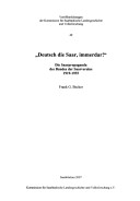 Deutsch die Saar immerdar