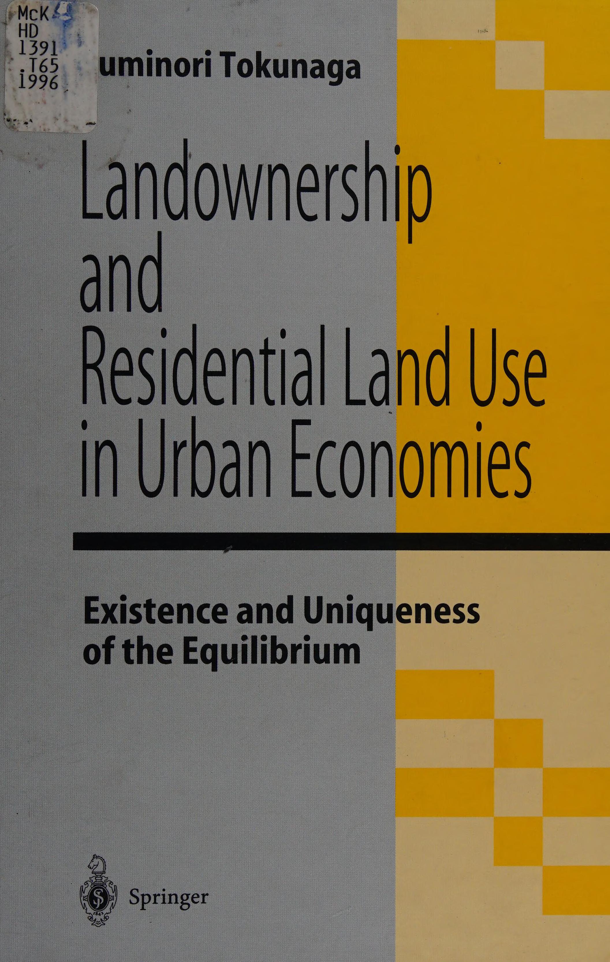 Landownership and Residental Land Use in Urban Economies
