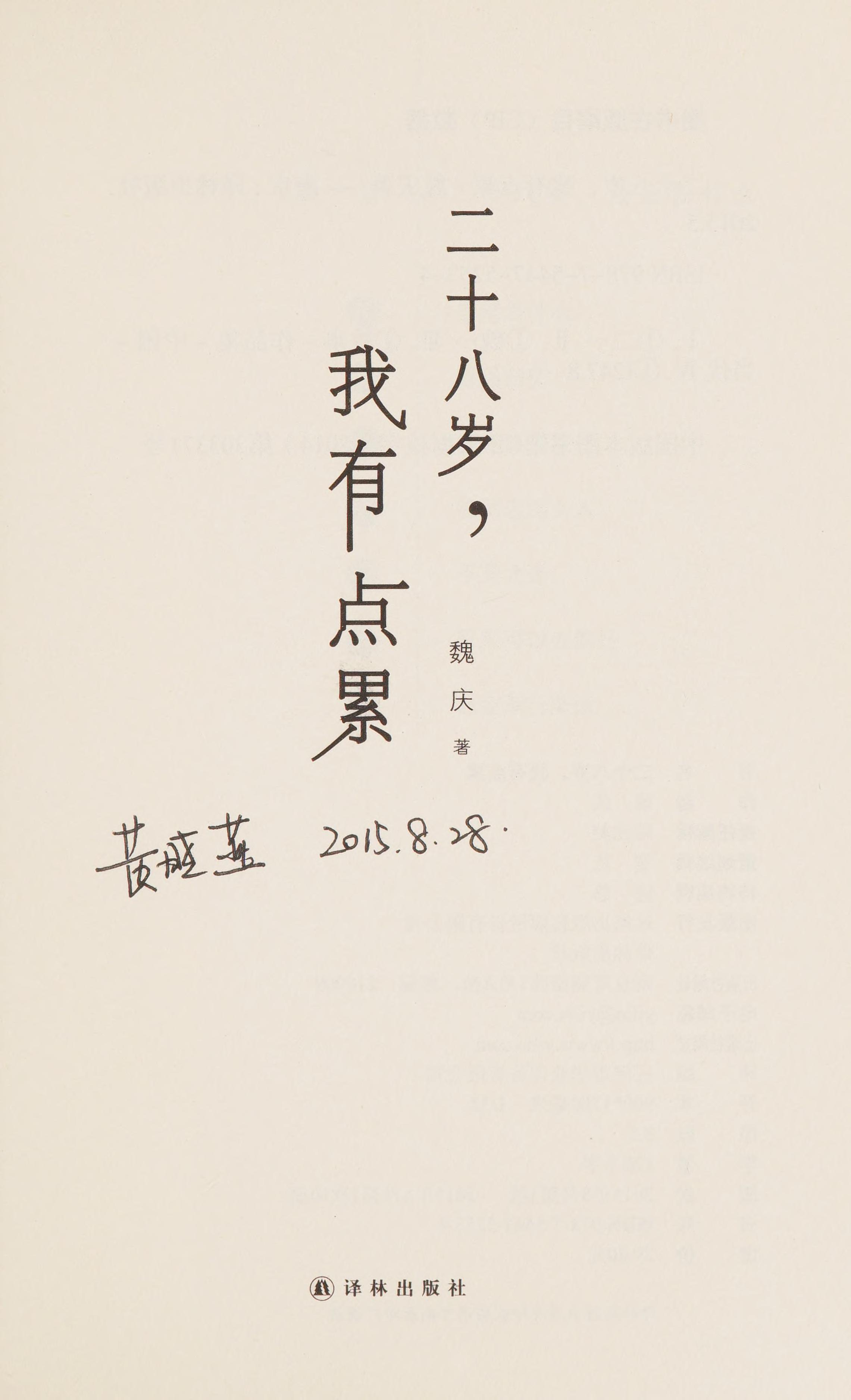 Er Shi Ba Sui, Wo You Dian Lei