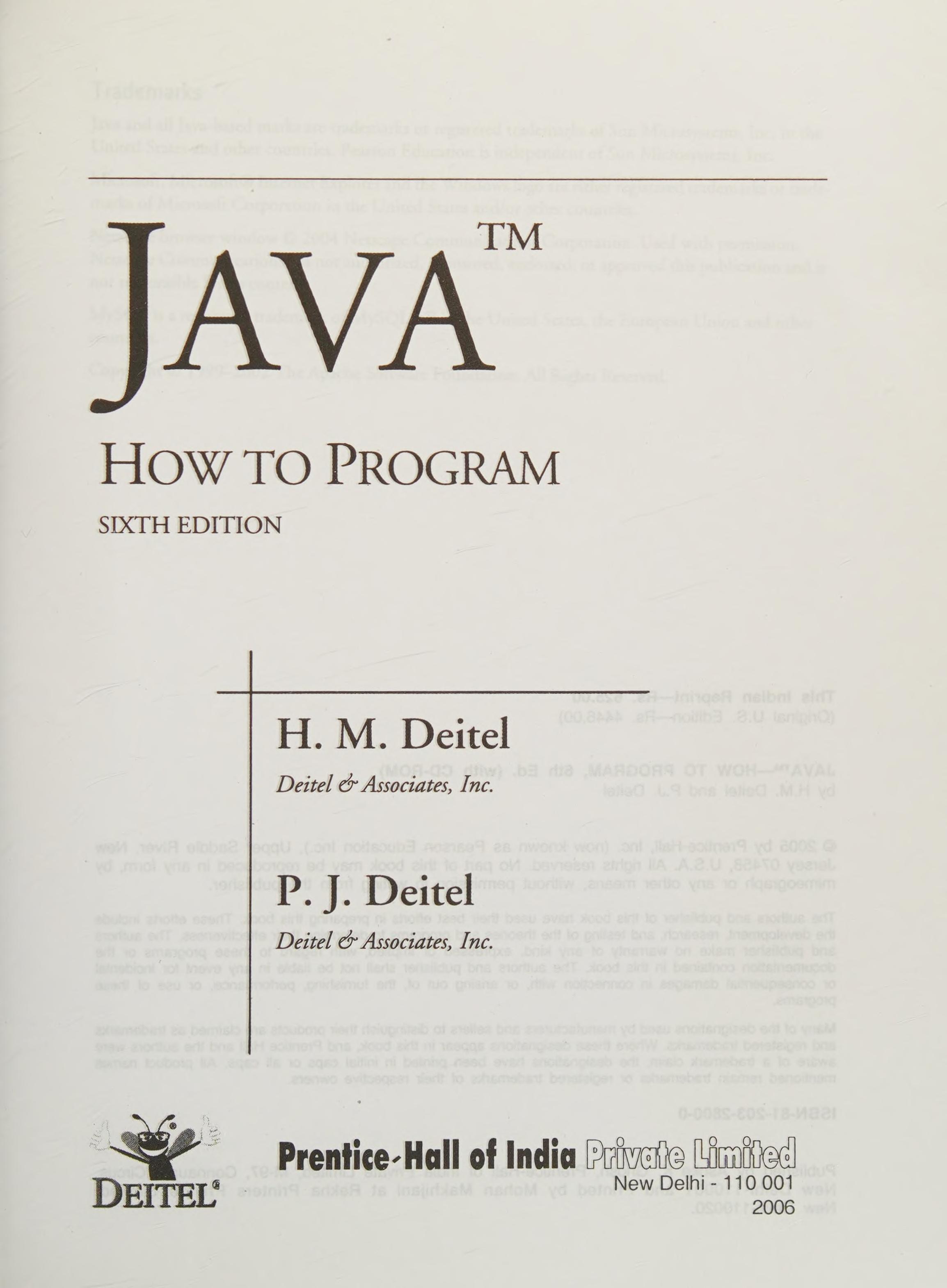 C++ - How To Program (6th, 08) By Deitel, Paul J [Paperback (2007)]