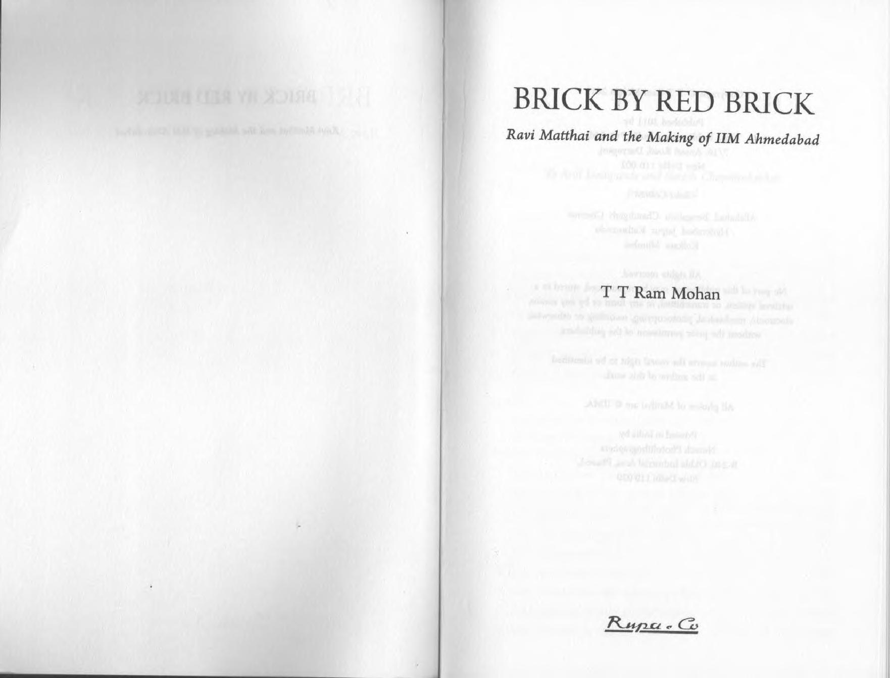 Brick By Red Brick